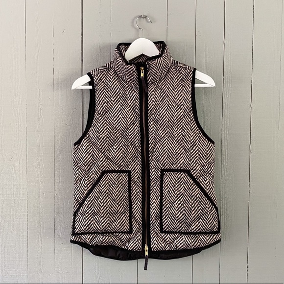 J. Crew Houndstooth Quilted Vest - Picture 1 of 4